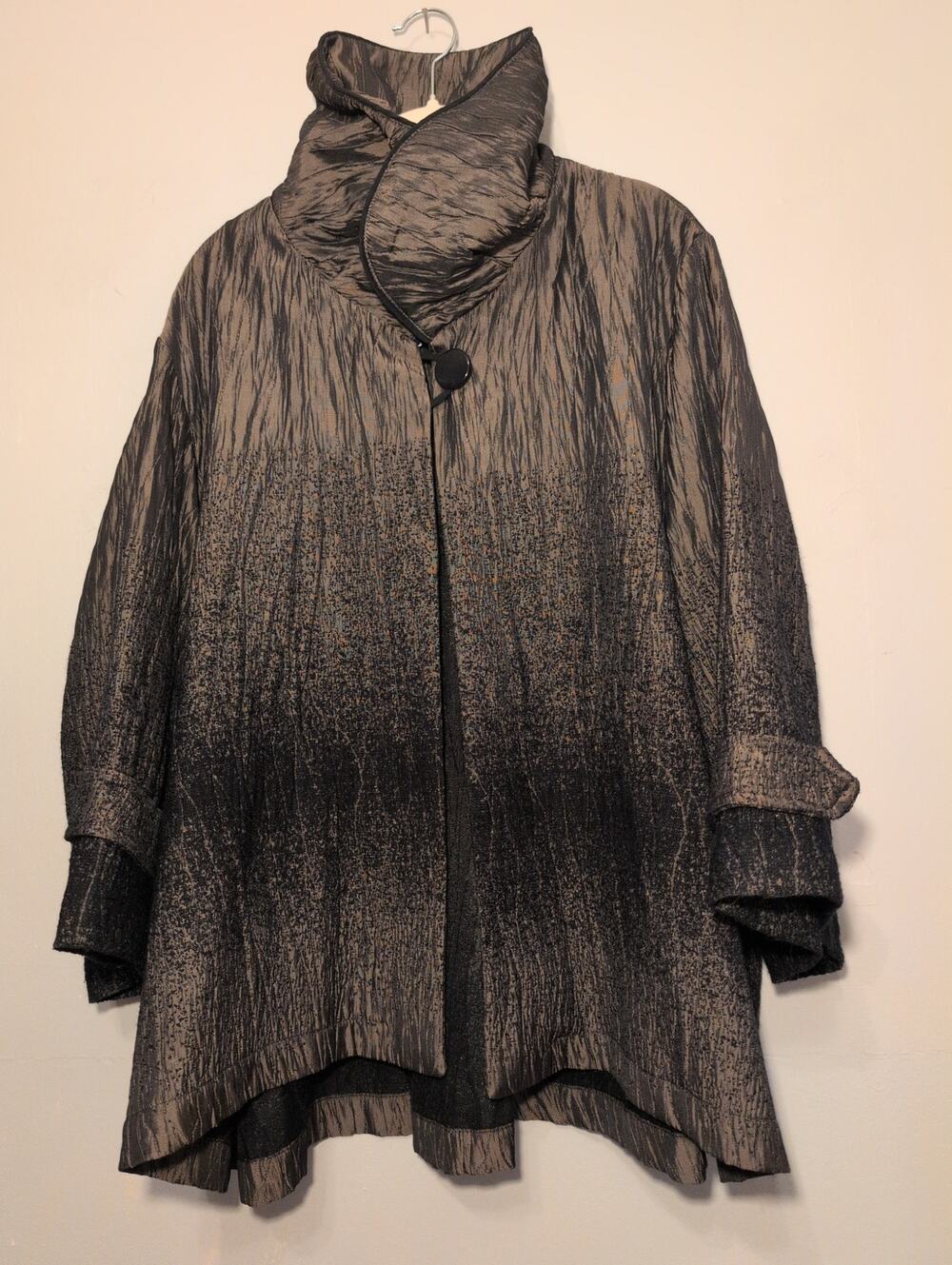 Y & S Moonlight | Cape Jacket Adjustable High Collar Bell Sleeves | Size 16W